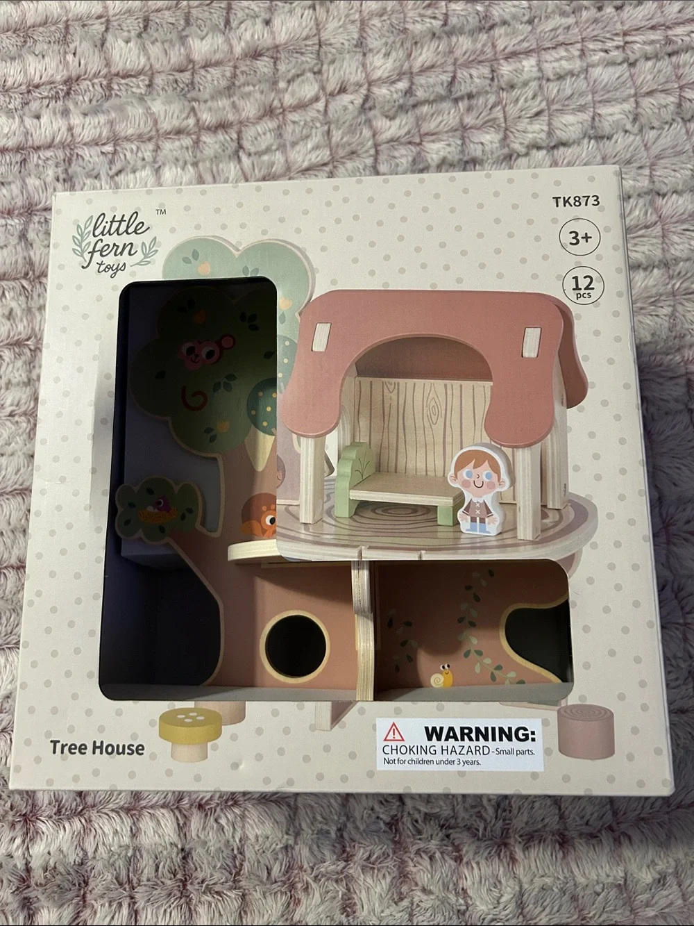 Little Fern Toys Wooden Tree House Playset - 12pc